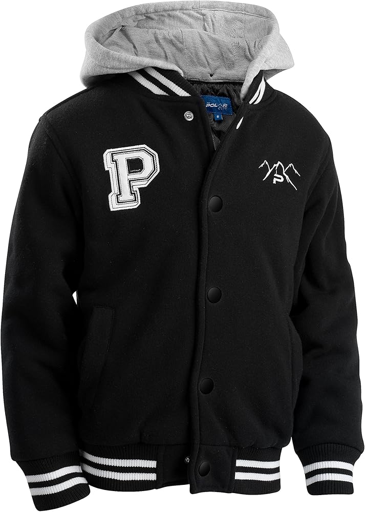 The Polar Club MENS' FLEECE VARSITY BASEBALL JACKET