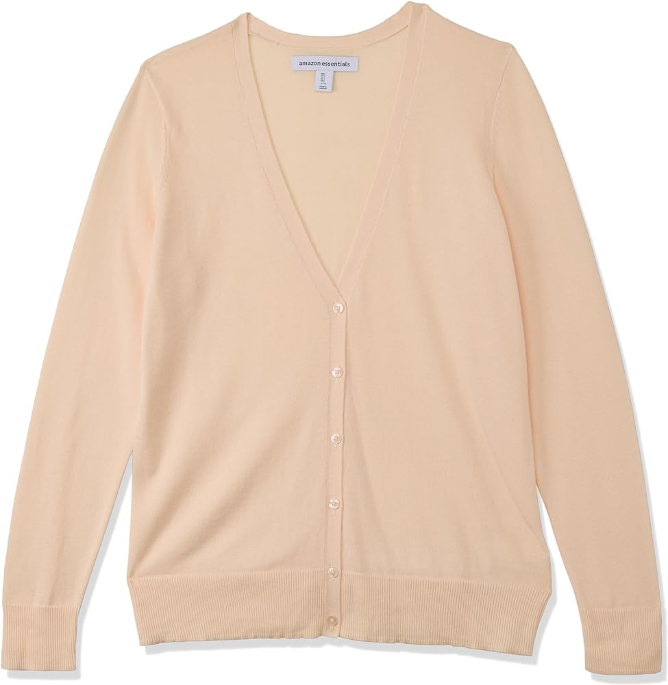 Amazon Essentials Women's Lightweight V-Neck Cardigan Sweater (Available in Plus Size)