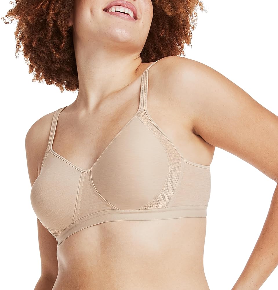 Hanes Women's X-Temp Wireless Bra, Cooling Mesh T-Shirt Bra, ComfortFlex Fit Wirefree Bra