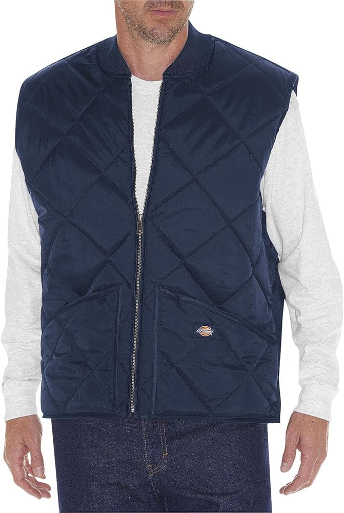 Dickies Men's Diamond Quilted Nylon Vest Big