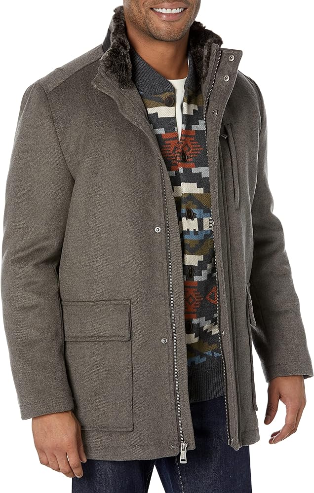 Cole Haan Men's Wool Car Coat