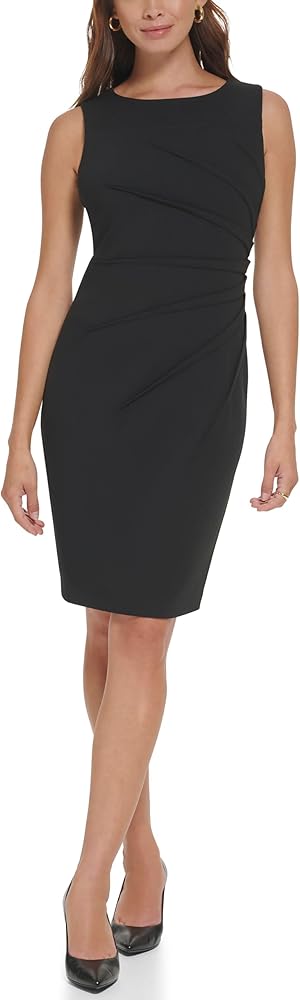 Calvin Klein Women's Sleeveless Sheath Dress with Starburst Detail