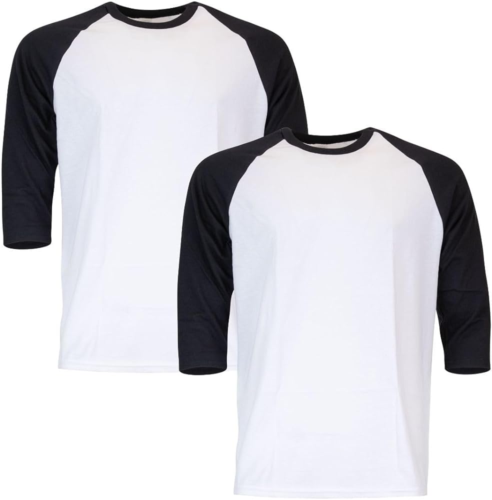 Gildan Adult Heavy Cotton 3/4 Raglan T-Shirt, Style G5700, 2-Pack