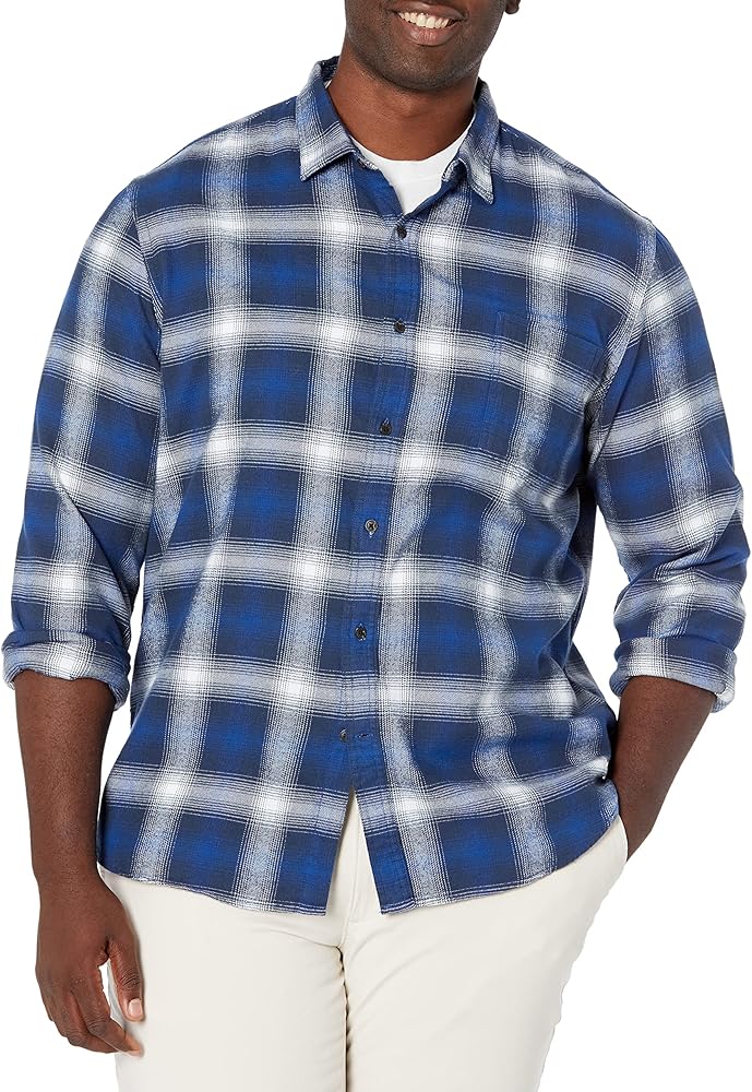 Amazon Essentials Men's Slim-Fit Long-Sleeve Plaid Flannel Shirt (Limited Edition Discontinued Colors