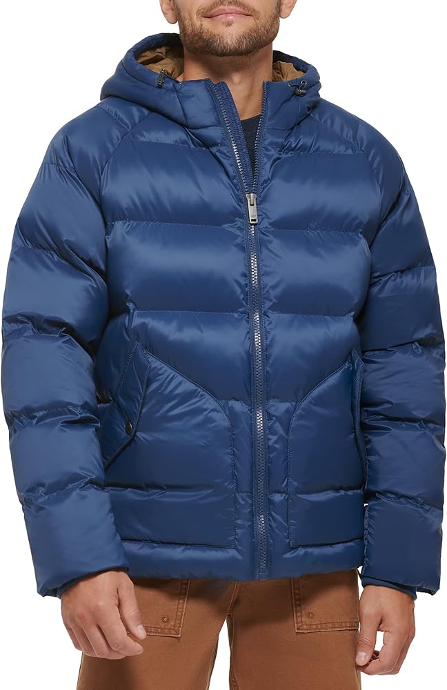 Dockers Men's Recycled Quilted Hooded Puffer Jacket