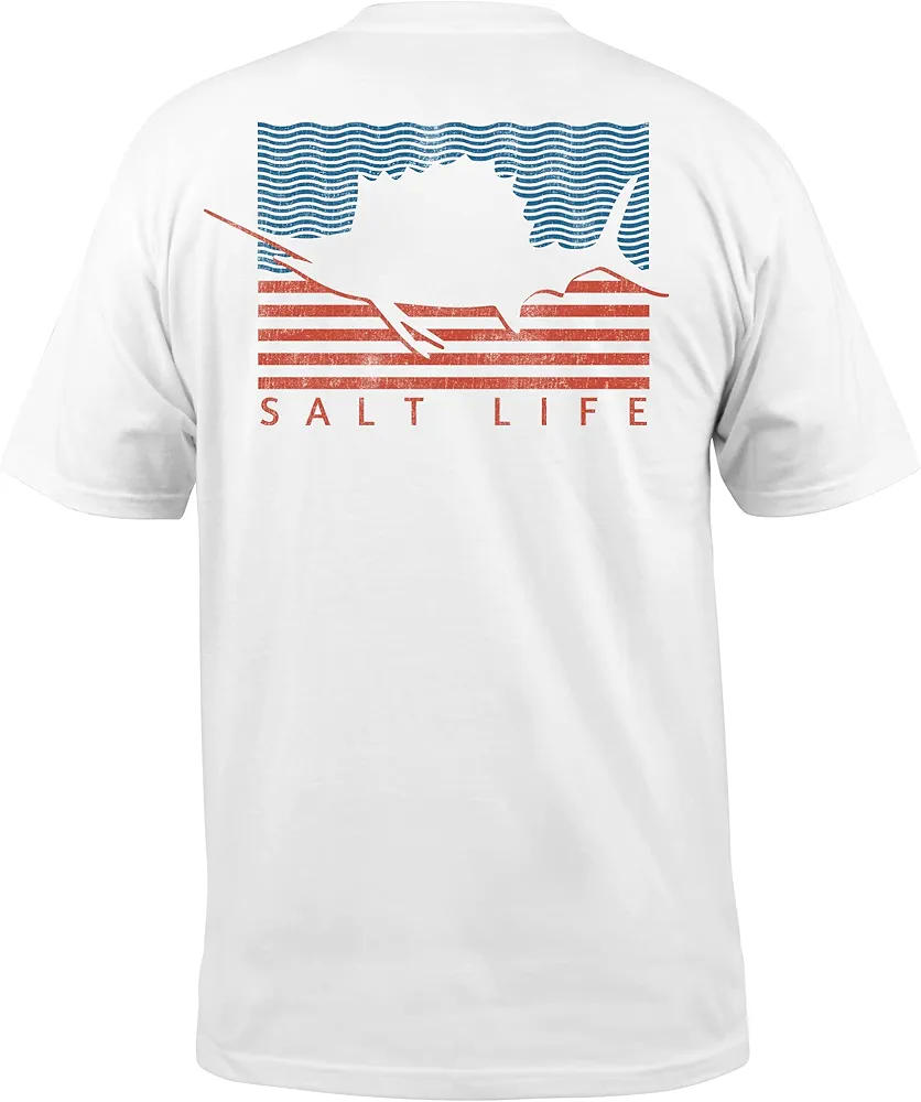 Salt Life Men's Sailin Flag Short Sleeve Crew Neck Tee