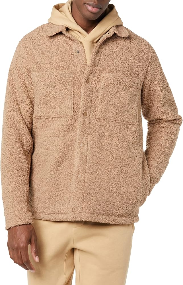 Amazon Essentials Men's Recycled Polyester Sherpa Jacket (Previously Amazon Aware)