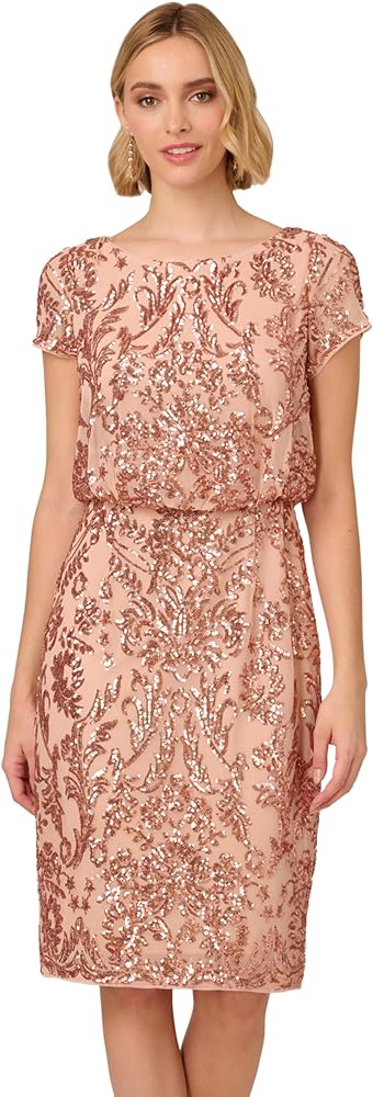 Adrianna Papell Women's Sequin Short Dress