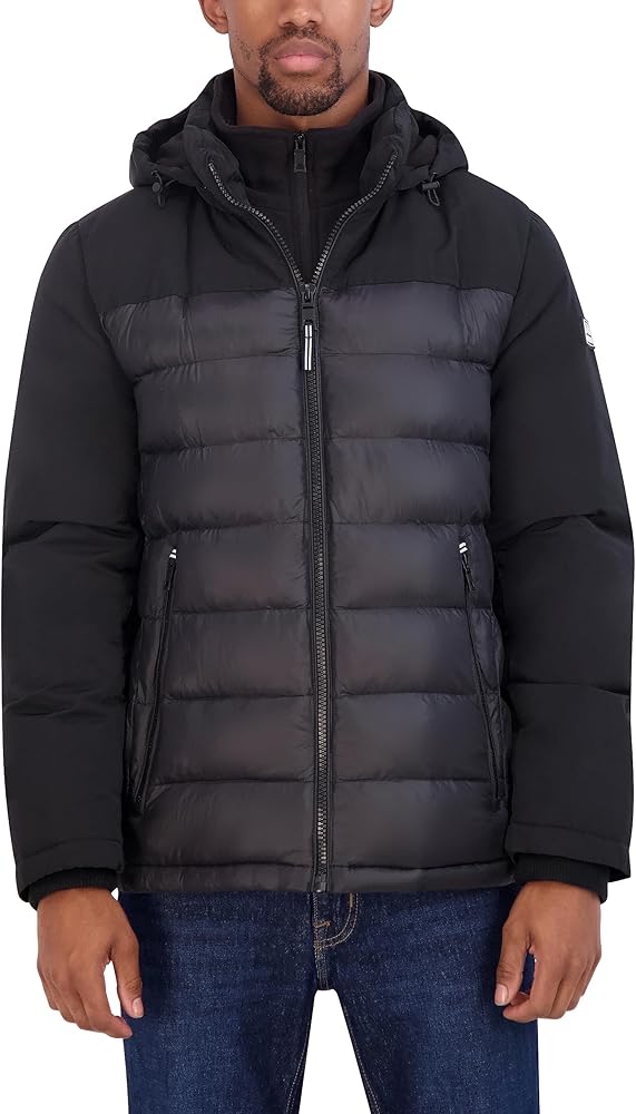 Nautica Men's Mixed Media Puffer