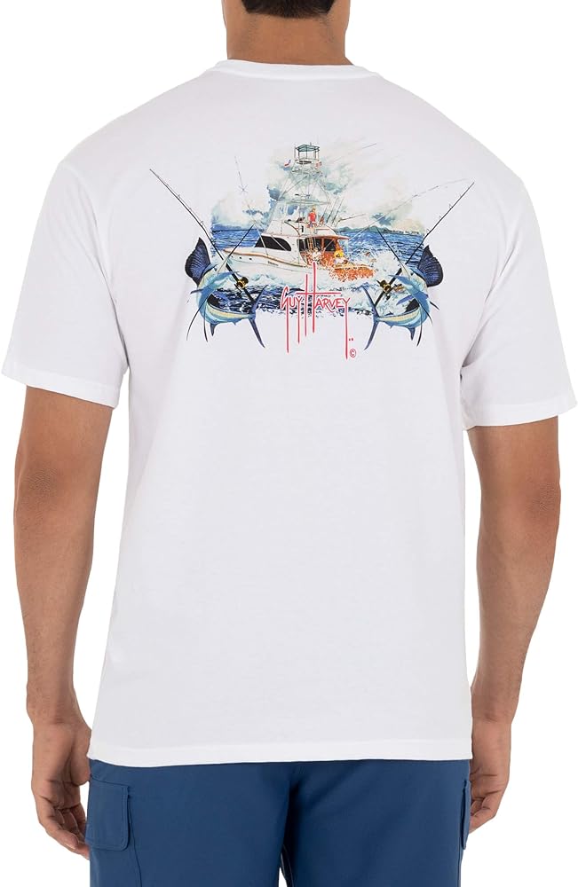 Guy Harvey Men’s Billfish Collection Short Sleeve Pocket T-Shirt