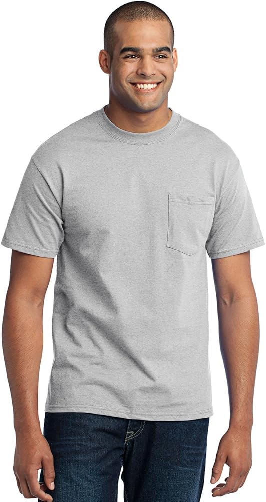 Port & Company Men's Tall 50/50 Cotton/Poly T Shirt with Pocket