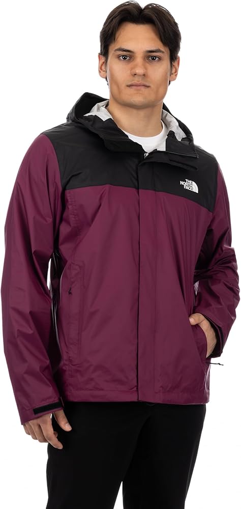 THE NORTH FACE Men’s Venture 2 Waterproof Hooded Rain Jacket (Standard and Big & Tall Size), Boysenberry, Medium