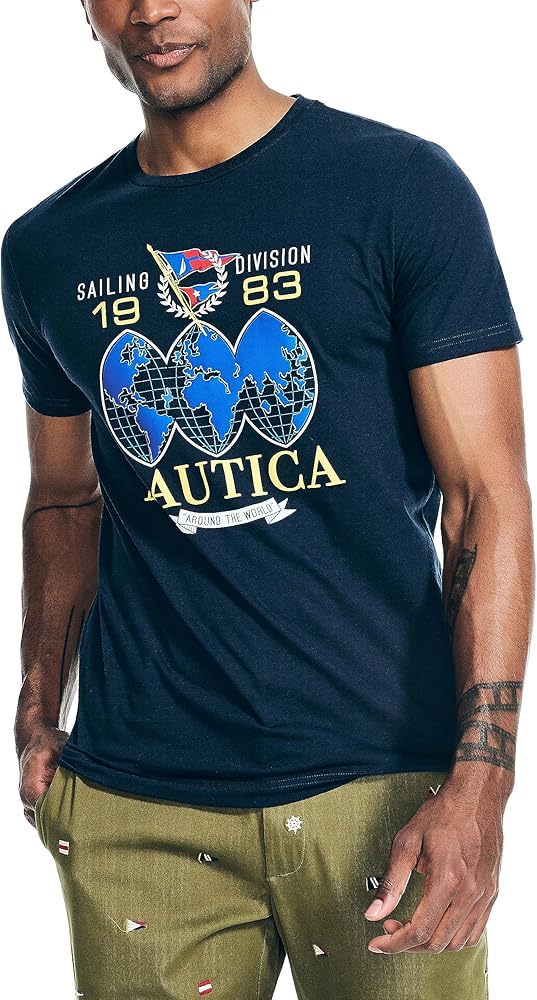 Nautica Men's Sustainably Crafted Sailing Division Graphic T-Shirt