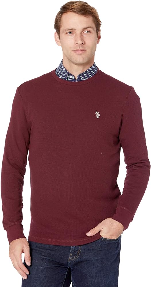 U.S. Polo Assn. Men's Long Sleeve Crew Neck Solid Thermal Shirt