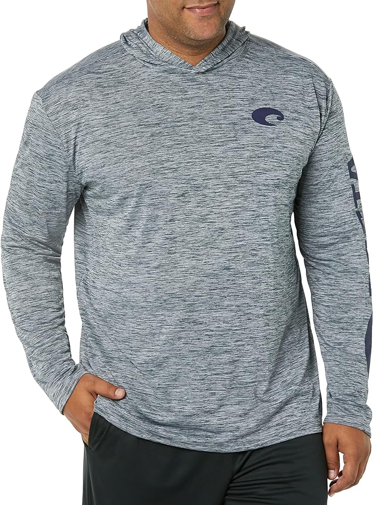 Costa Tech Long Sleeve Hoodie Gray, 2XLarge