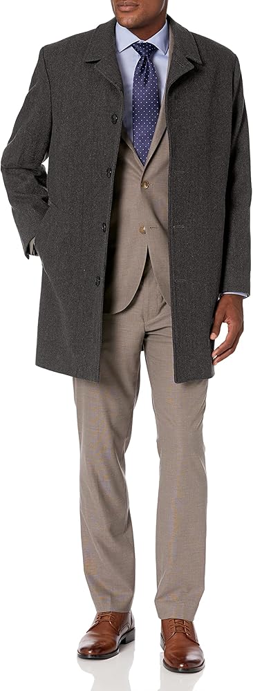 London Fog Men's Signature Wool Blend Top Coat