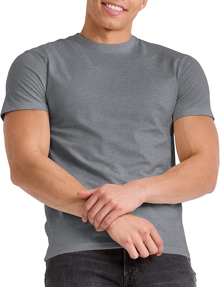 Hanes mens Originals Lightweight Tri-Blend Crewneck T-Shirts