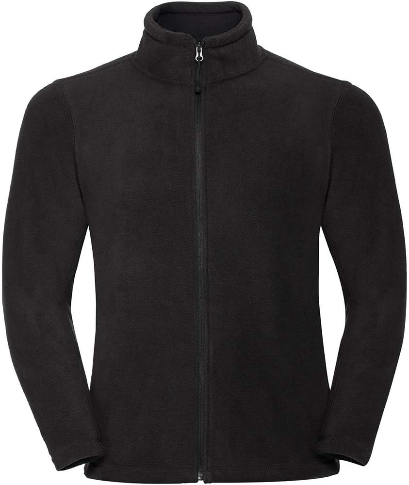 Russell Mens Full Zip Outdoor Fleece Jacket (M) (Black)