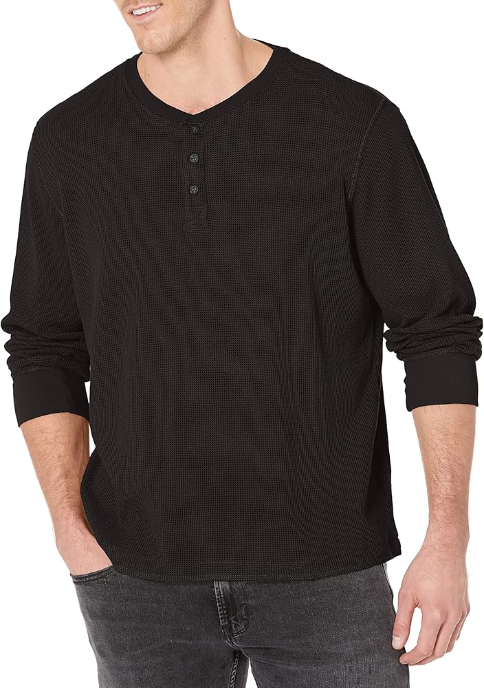 Wrangler Authentics Men's Long Sleeve Waffle Henley