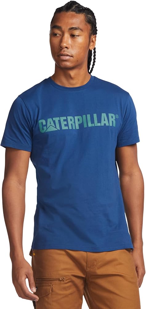 Caterpillar Men’s Short-Sleeve Logo Crew Neck T-Shirt, Slim Fit