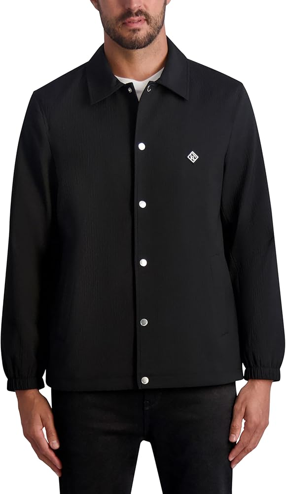 KARL LAGERFELD Men's Bomber Satin Jacket