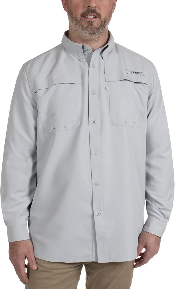 HABIT Men’s Long Sleeve River Guide Fishing Shirt