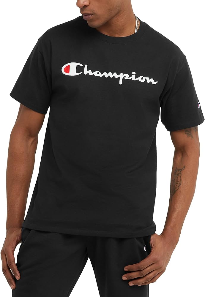 Champion Men'S Tshirt, Classic Graphic Tshirt Soft And Comfortable T-Shirts For Men, Script Logo Reg. Or Big & Tall