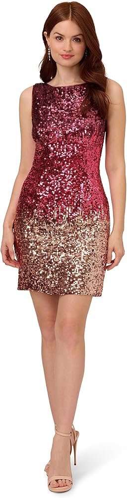 Adrianna Papell Women's Ombre Sequin Sheath Dress