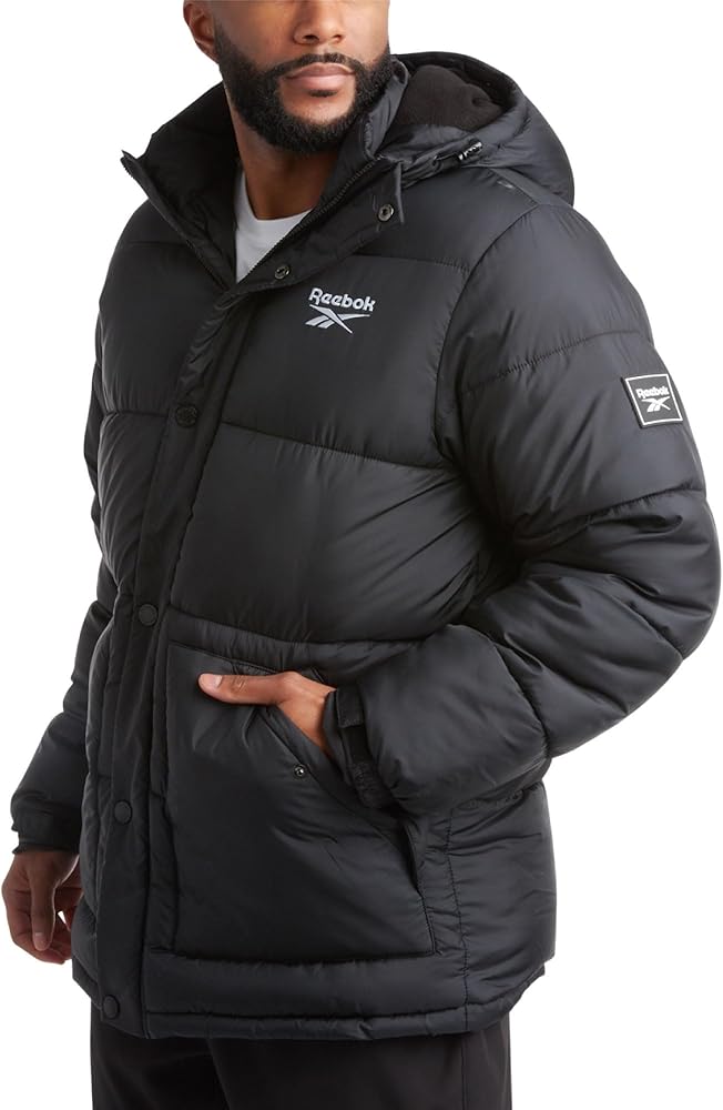 Reebok Men Winter Jacket - Puffer Parka Coat - Heavyweight Ski Jacket for Men, M-XXL