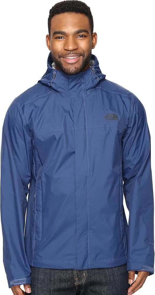 THE NORTH FACE Men’s Venture 2 Waterproof Hooded Rain Jacket (Standard and Big & Tall Size), Shady Blue/Shady Blue, Large