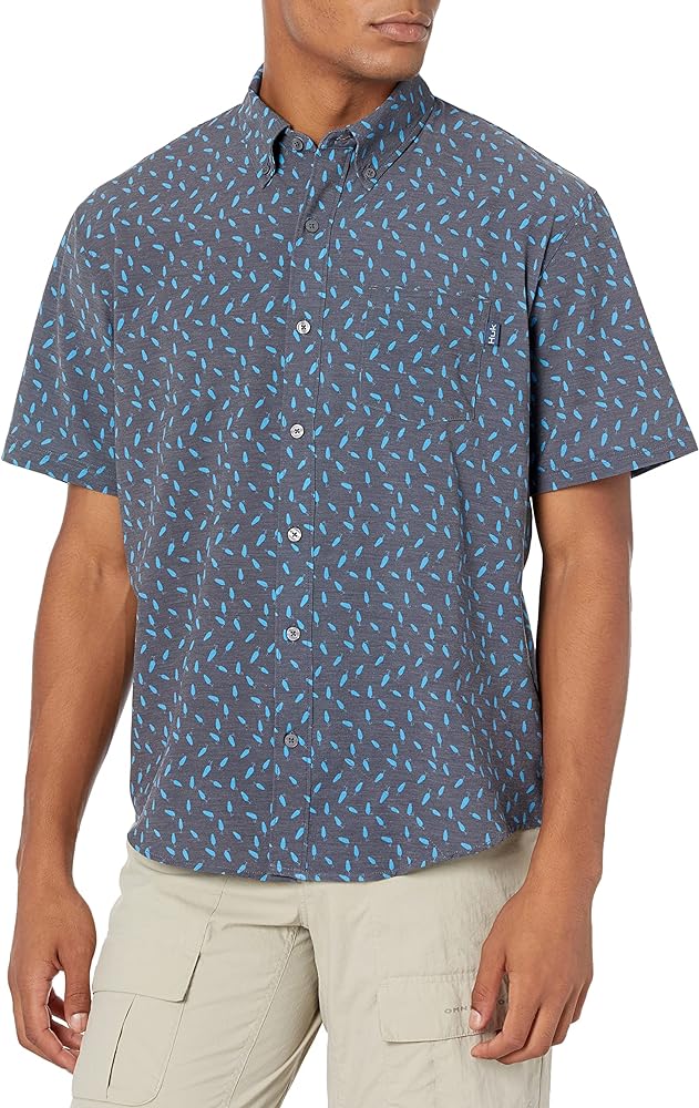 HUK Men's Kona Short Sleeve Shirt | Performance Button Down