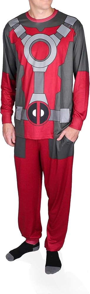 Marvel Avengers Black Panther Deadpool Spiderman Adult Men's Pajama Sleep Set