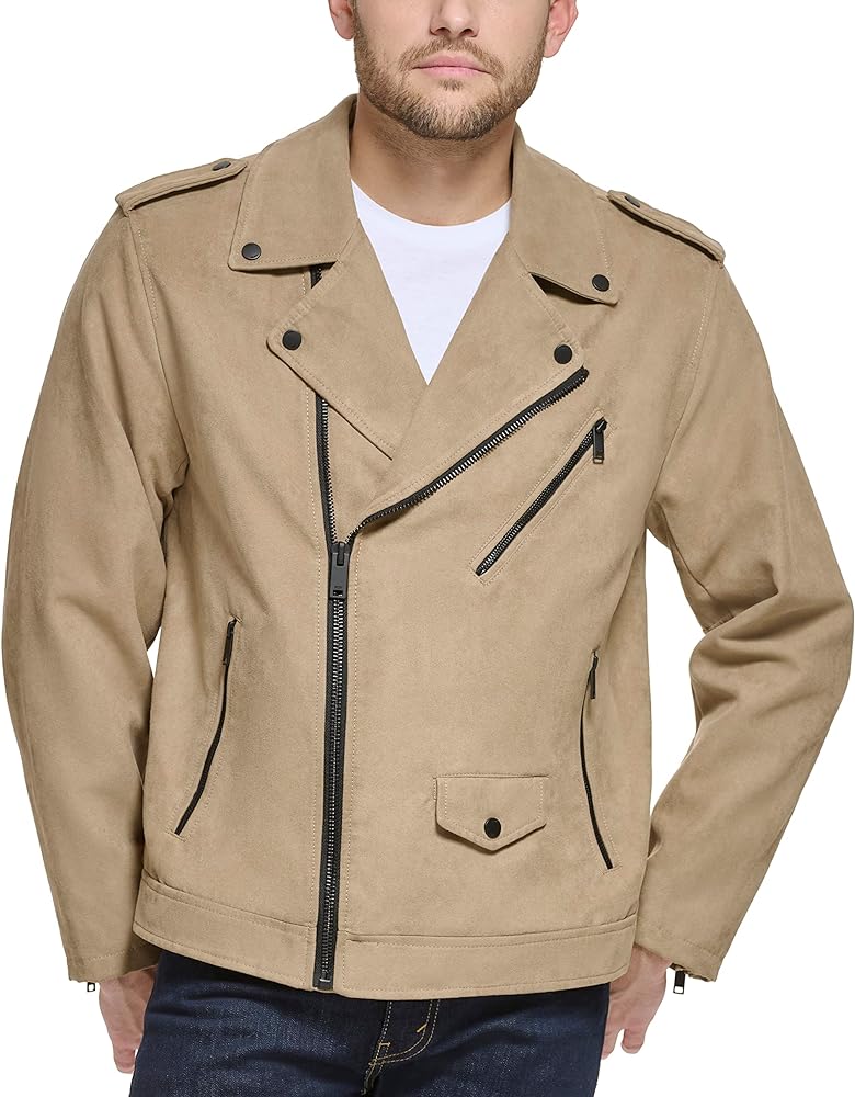 DKNY Men's Modern Motorcycle Jacket