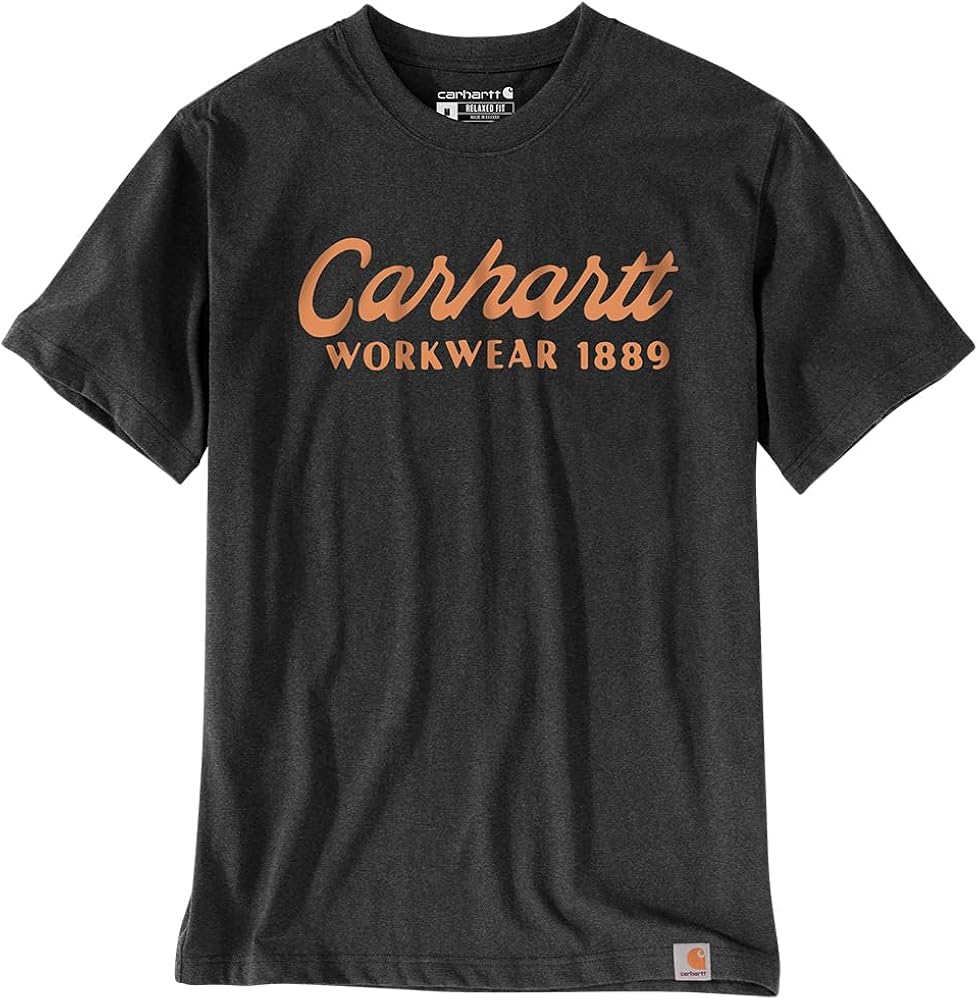 Carhartt Men's 106158 Loose Fit Heavyweight Short-Sleeve Script Graphic T-Shirt