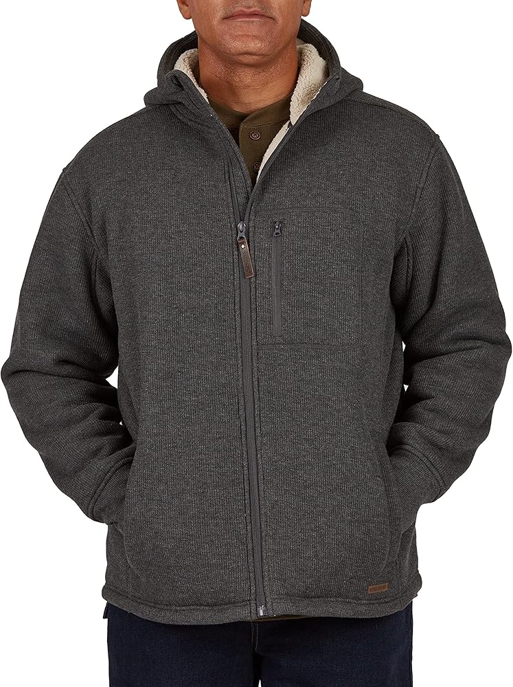 Smith's Workwear Men's Sherpa Lined Hooded Thermal Shirt Jacket