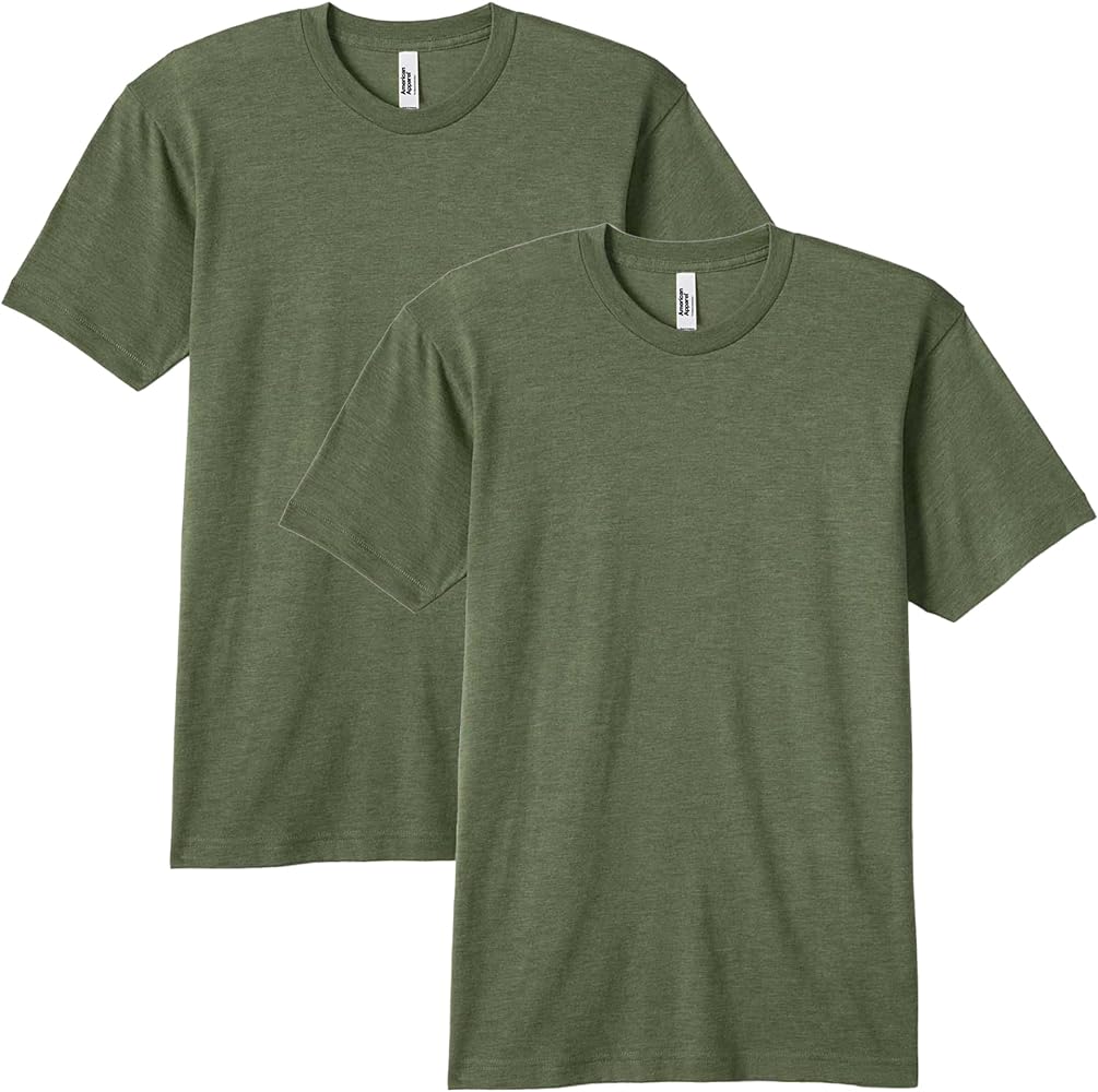 American Apparel Unisex Tri-Blend Track T-Shirt, Style GTR401, 2-Pack