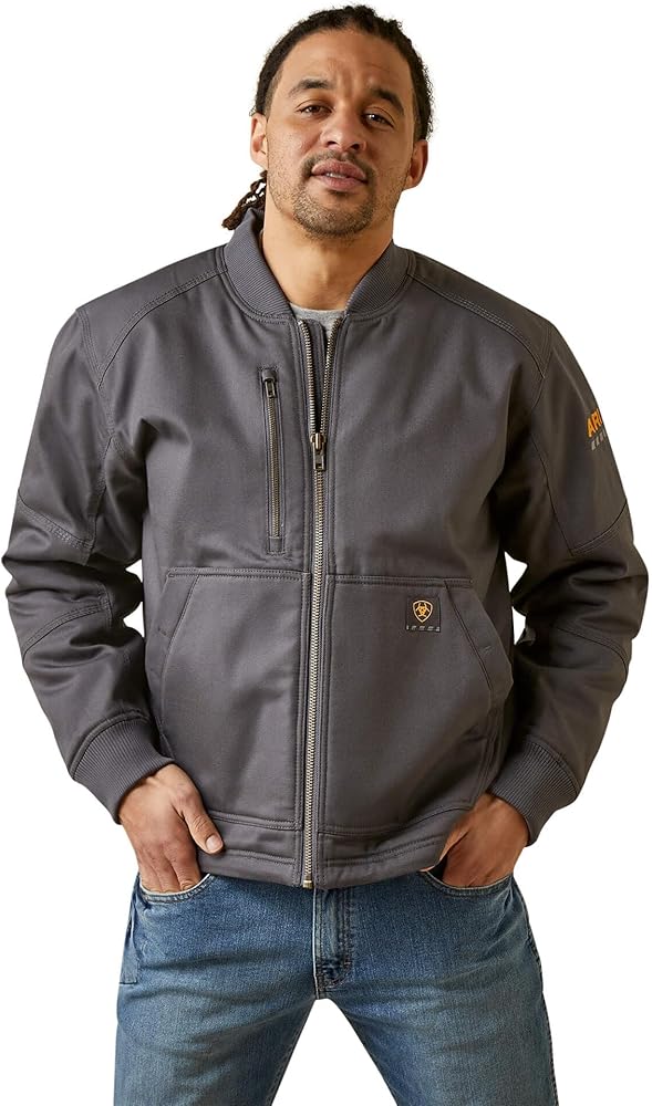 Ariat Men's Rebar Stretch Canvas Bomber Jacket