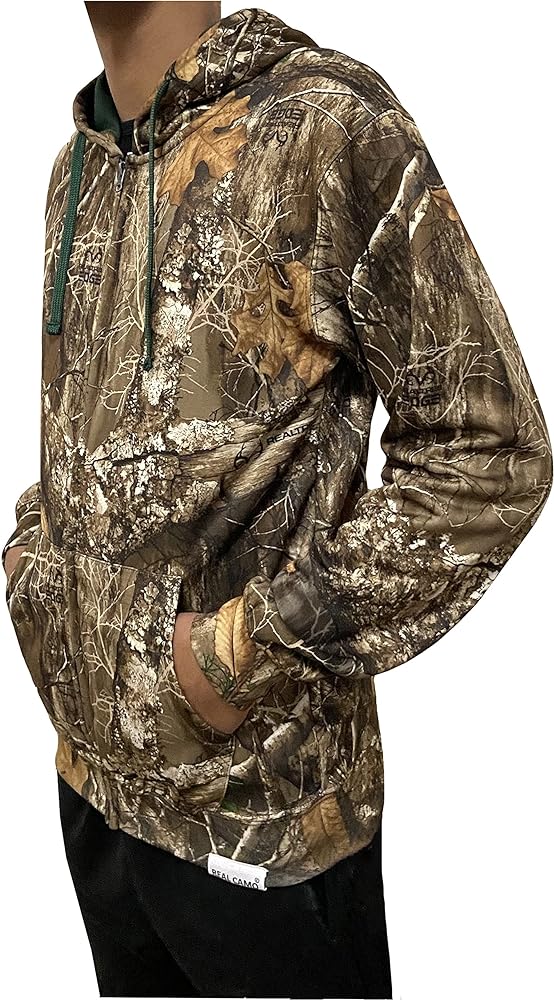 Men's Realtree Edge Full Camo Polyester Fleece Hoodie