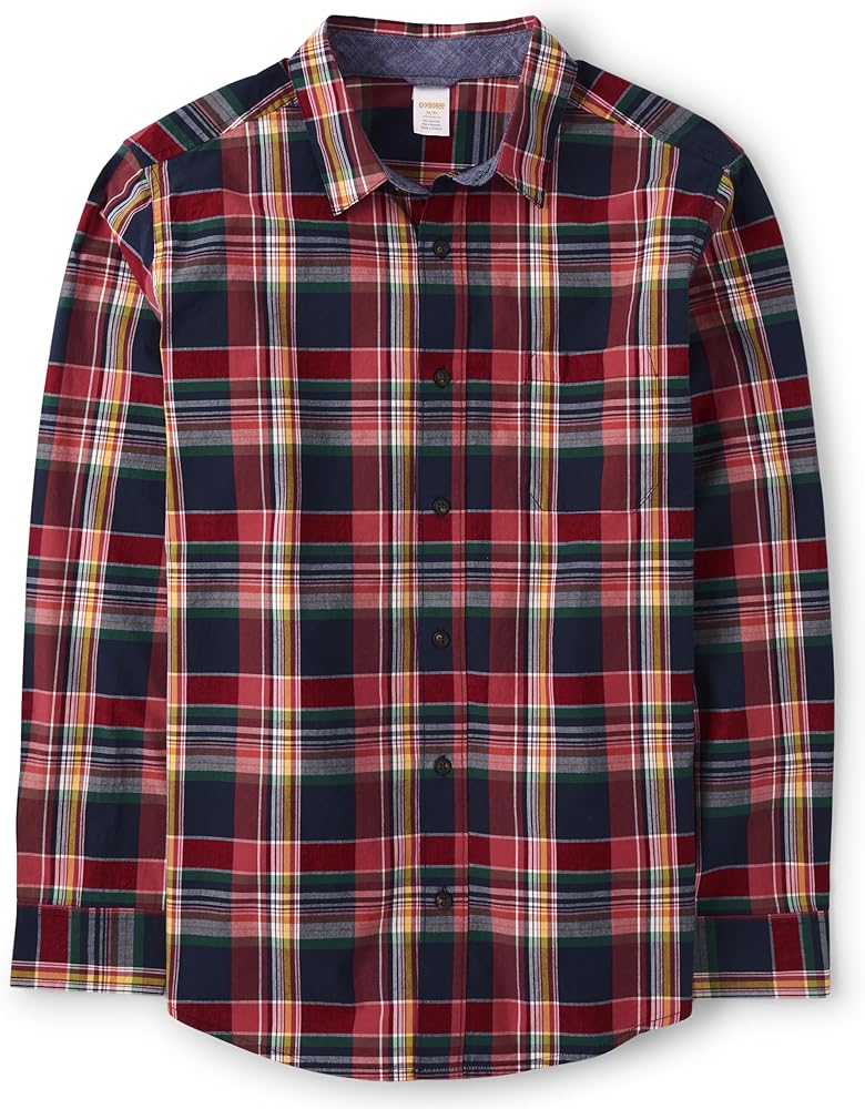 Gymboree Men's Long Sleeve Plaid Fall Button Up Shirt SEASONAL