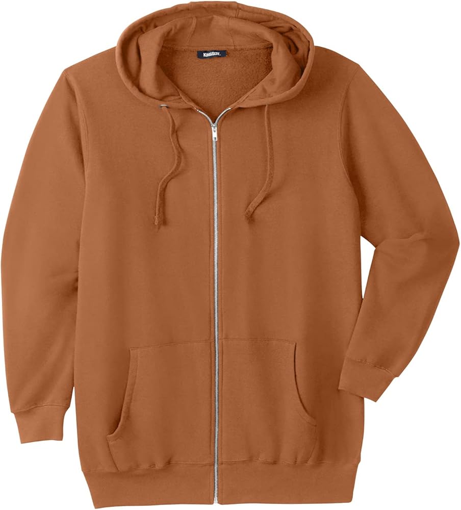 KingSize Men's Big & Tall Fleece Zip-Front Hoodie