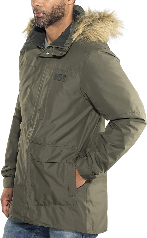 Helly-Hansen Mens Dubliner Parka Jacket 100 Gram Primaloft Insulated Waterproof Rain Coat with Hood