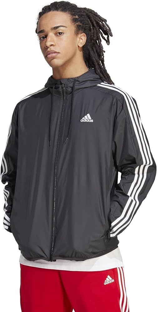 adidas Men's Tall Size Essentials Woven 3-Stripes Windbreaker