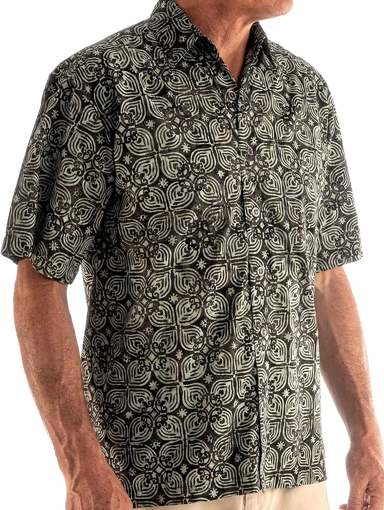 Johari West Santorini Tropical Hawaiian Cotton Shirt