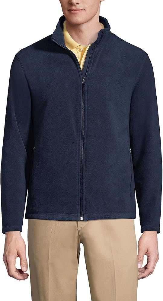 Lands' End Men's Full-Zip Mid-Weight Fleece Jacket