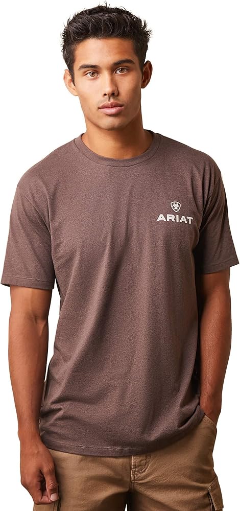 Ariat Men's Patch T-Shirt, Brown Heather