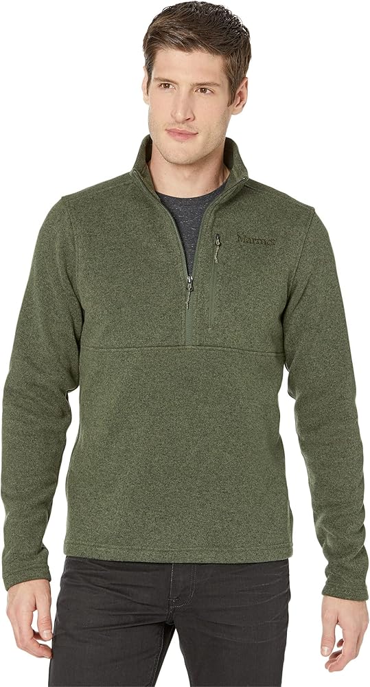 MARMOT Men's Drop Line 1/2 Zip Fleece Jacket, Nori, Large