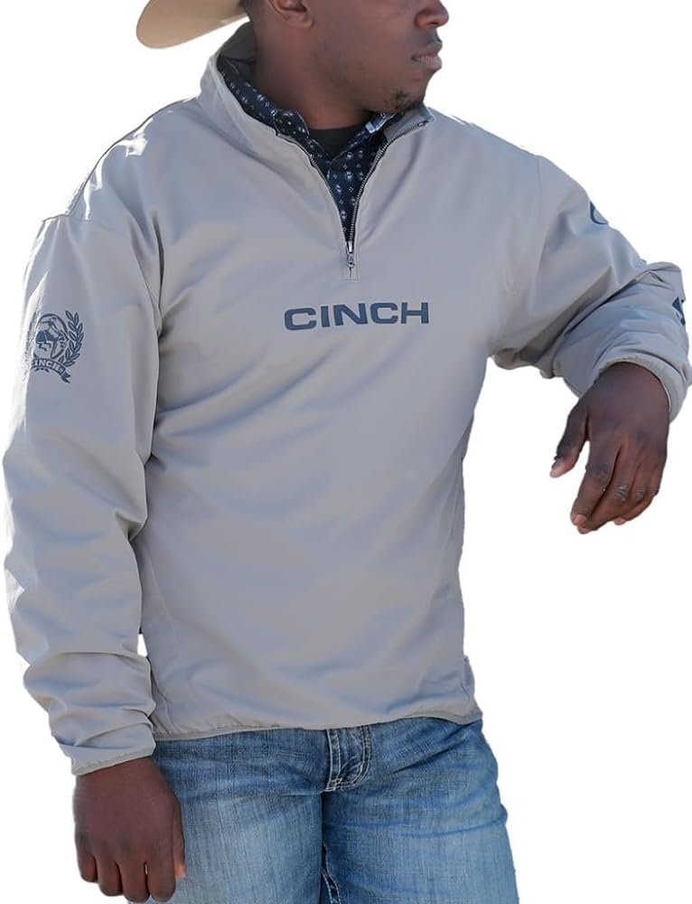 Cinch Men's Grey Lightweight Windbreaker Grey M