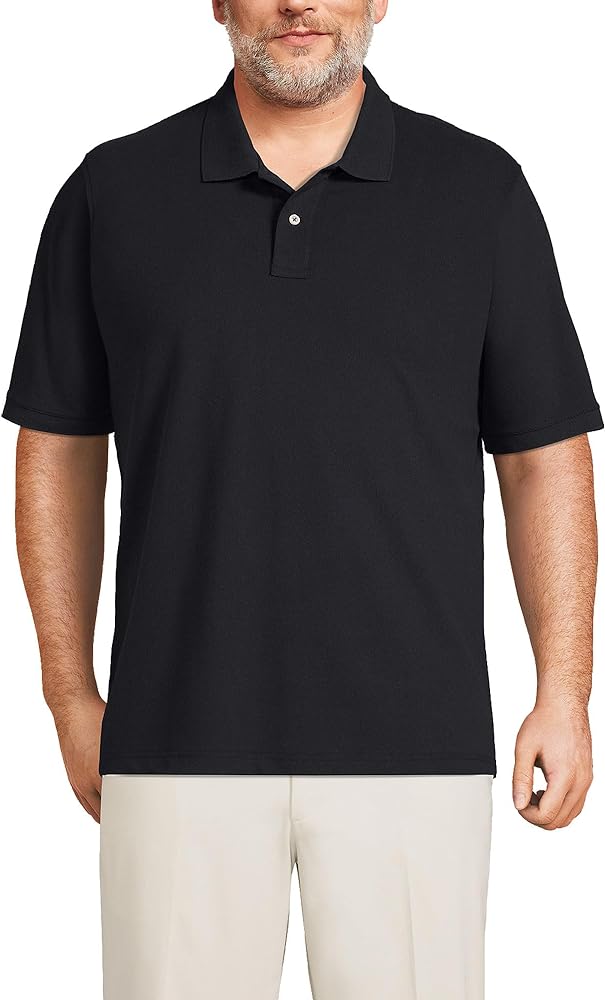 Lands' End Men's Short Sleeve Comfort First Solid Mesh Polo with Pocket