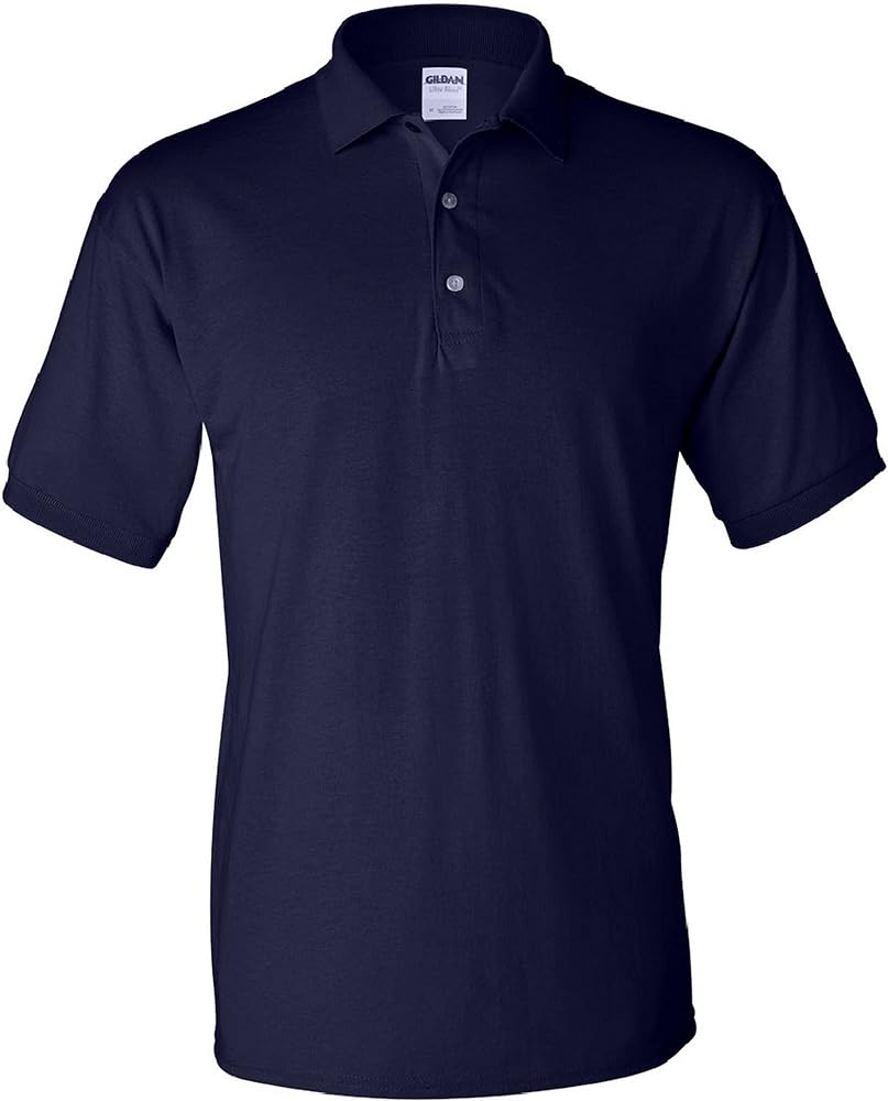 Gildan Men's Dryblend Jersey Short Sleeve Polo Shirt Xx-Large Navy