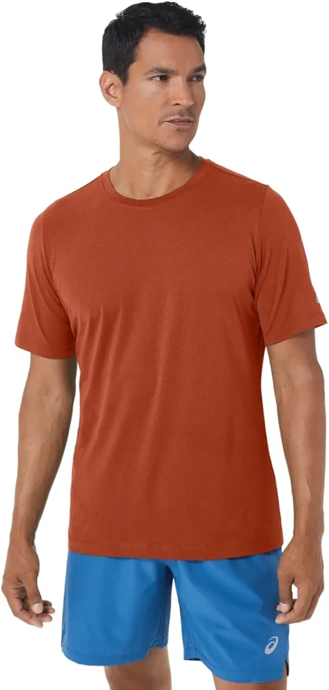 ASICS Men's Short Sleeve Heather TECH TOP Running Apparel